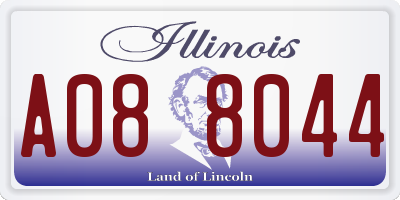 IL license plate A088044