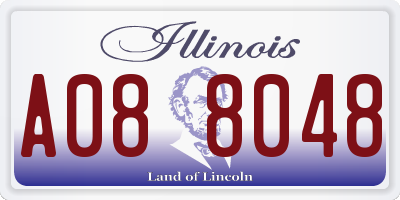 IL license plate A088048