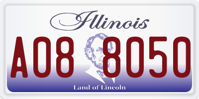 IL license plate A088050