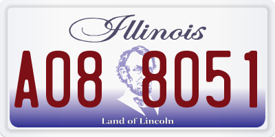 IL license plate A088051