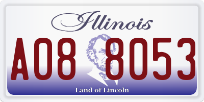 IL license plate A088053