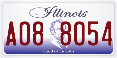 IL license plate A088054