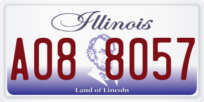 IL license plate A088057