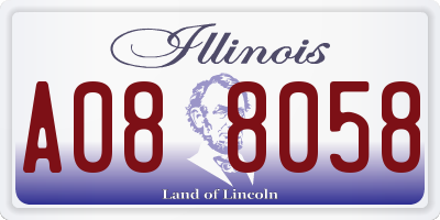 IL license plate A088058
