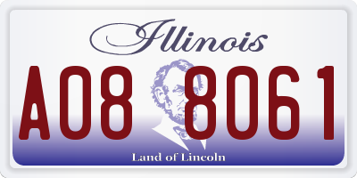 IL license plate A088061