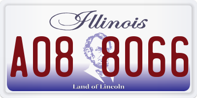 IL license plate A088066