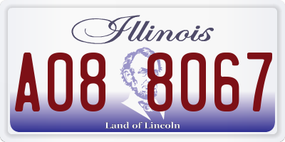 IL license plate A088067
