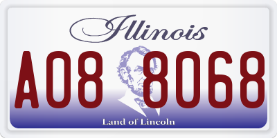 IL license plate A088068