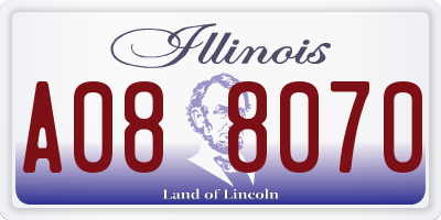 IL license plate A088070