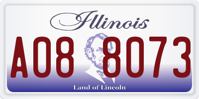 IL license plate A088073