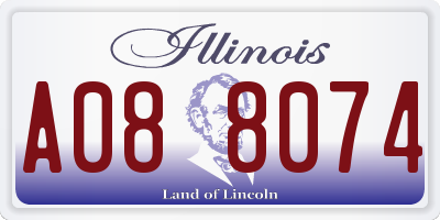 IL license plate A088074