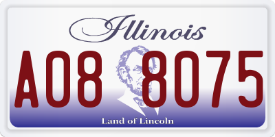 IL license plate A088075