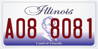 IL license plate A088081