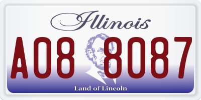 IL license plate A088087