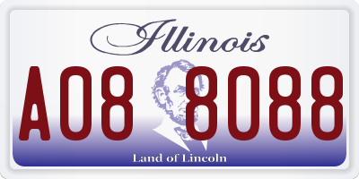 IL license plate A088088