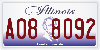 IL license plate A088092