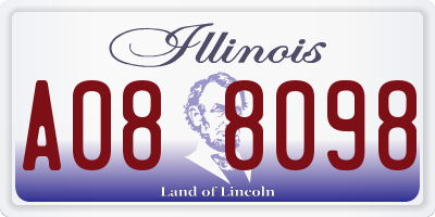 IL license plate A088098