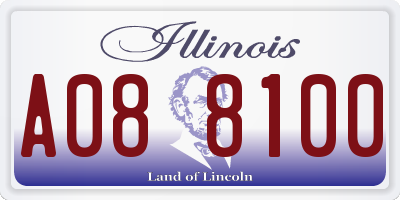 IL license plate A088100