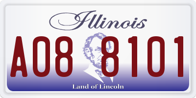 IL license plate A088101