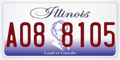 IL license plate A088105
