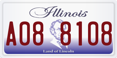 IL license plate A088108