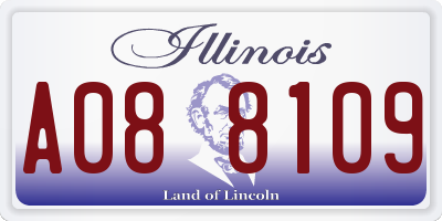 IL license plate A088109