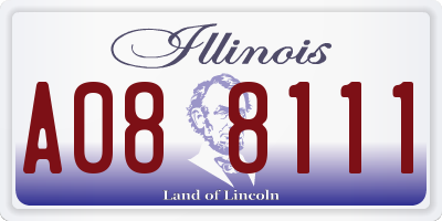 IL license plate A088111