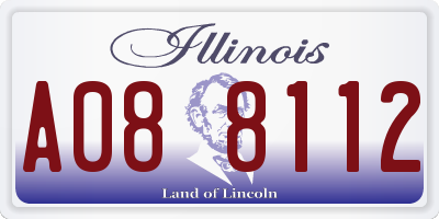 IL license plate A088112