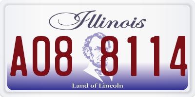 IL license plate A088114