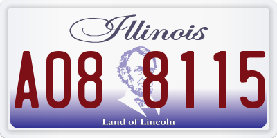 IL license plate A088115