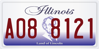 IL license plate A088121