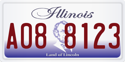 IL license plate A088123