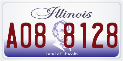 IL license plate A088128