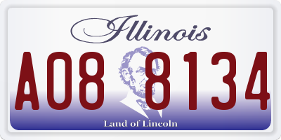 IL license plate A088134