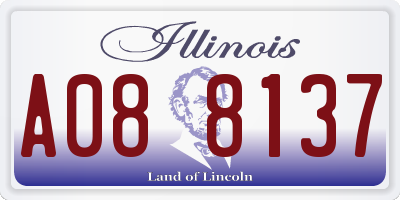 IL license plate A088137