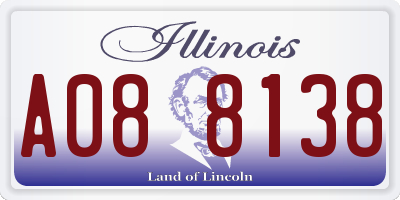 IL license plate A088138
