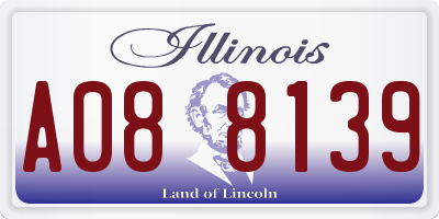 IL license plate A088139