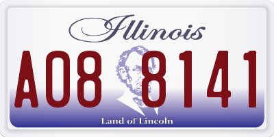 IL license plate A088141