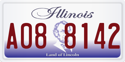 IL license plate A088142