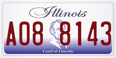 IL license plate A088143