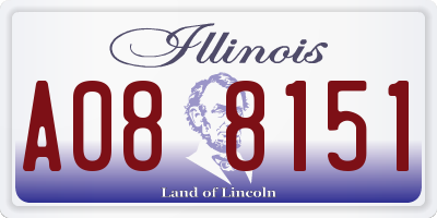 IL license plate A088151