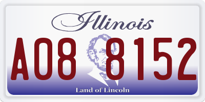 IL license plate A088152