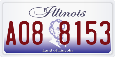 IL license plate A088153