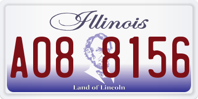 IL license plate A088156