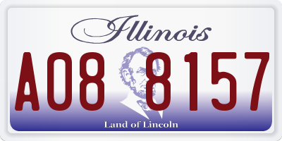 IL license plate A088157