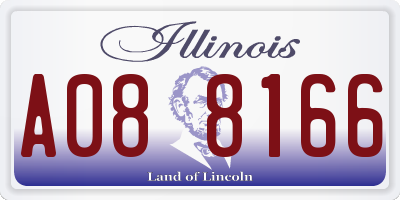 IL license plate A088166