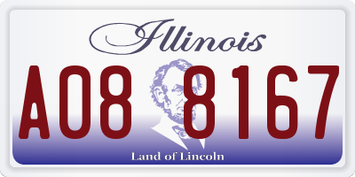 IL license plate A088167