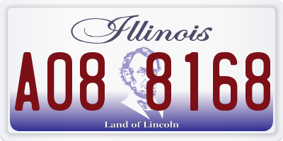 IL license plate A088168