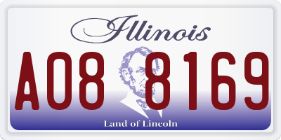 IL license plate A088169