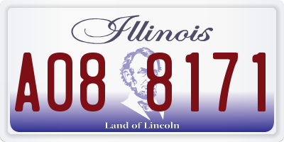 IL license plate A088171